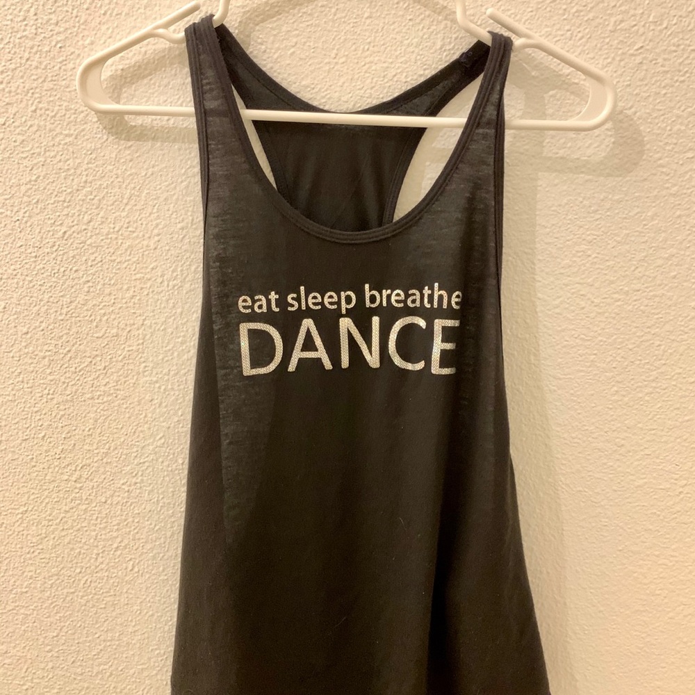 Black dance muscle tank